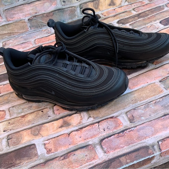 Nike Air Max 97 Sneaker in Black/Black/Dark Smoke Grey Size W11.5/M10 - Picture 6 of 8